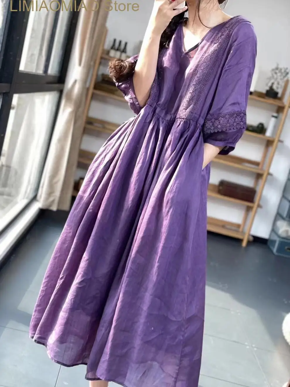 New Summer Dresses for Women Solid V-neck Lace Long Dress Women Clothing Streetwear White Dress Formal Dresses