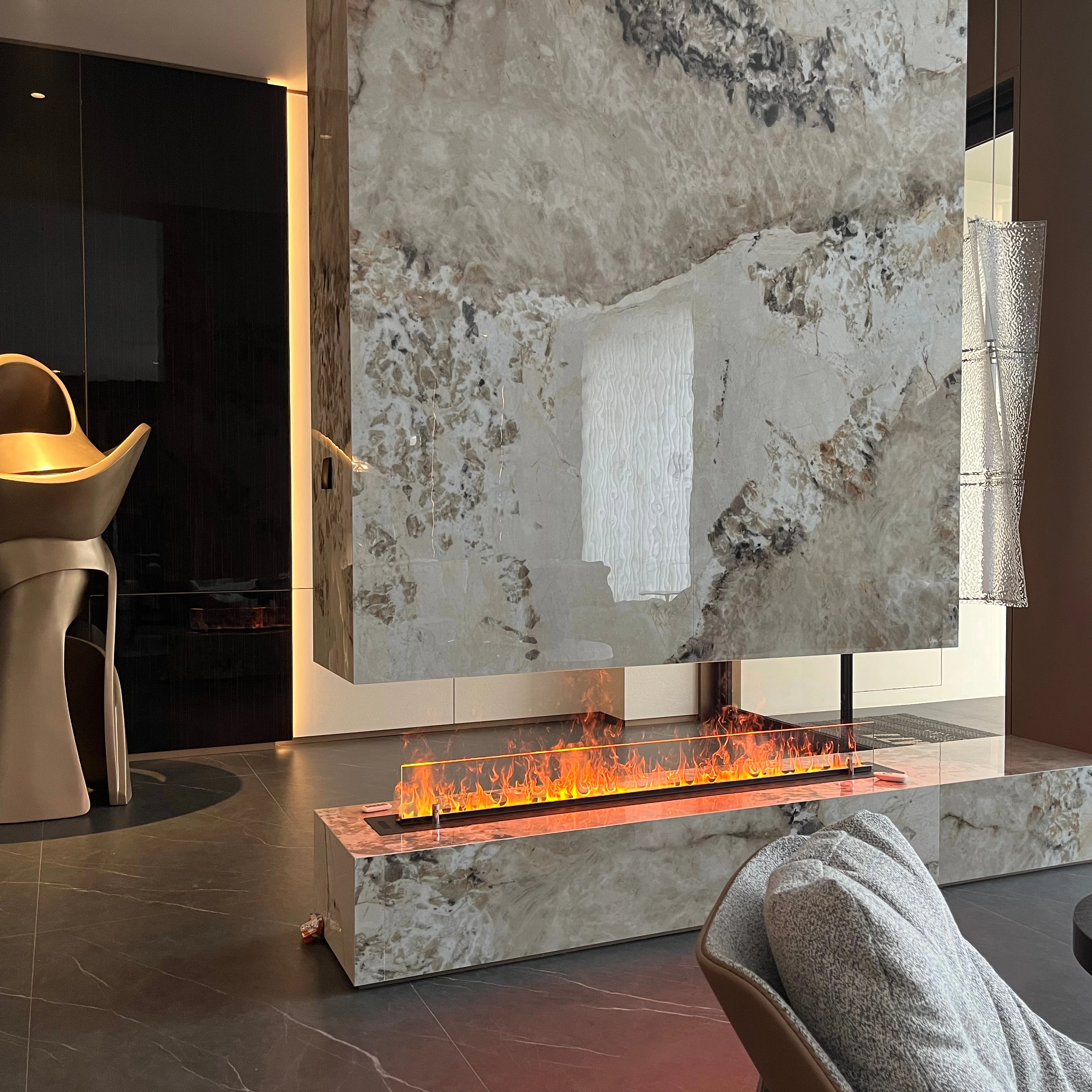 Inno-Fire 60 Inch 3d Led Flame Humidifier Electric Fireplace Decor Without Heat