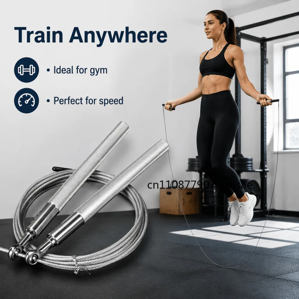Men Women Speed Jump Rope Kids Skipping Rope Gym Workout Equipment Steel Wire Bearing Adjustable Fitness MMA Training