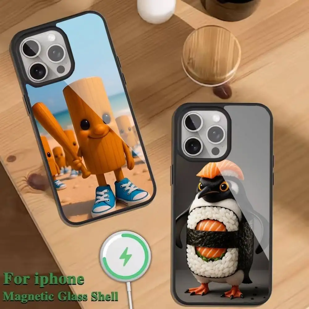 

B-Brainrot Tralalero Phone Case For Magnetic Wireless Charge Cover For iphone 16 15 14 13 12 11 Pro Max Plus Coque