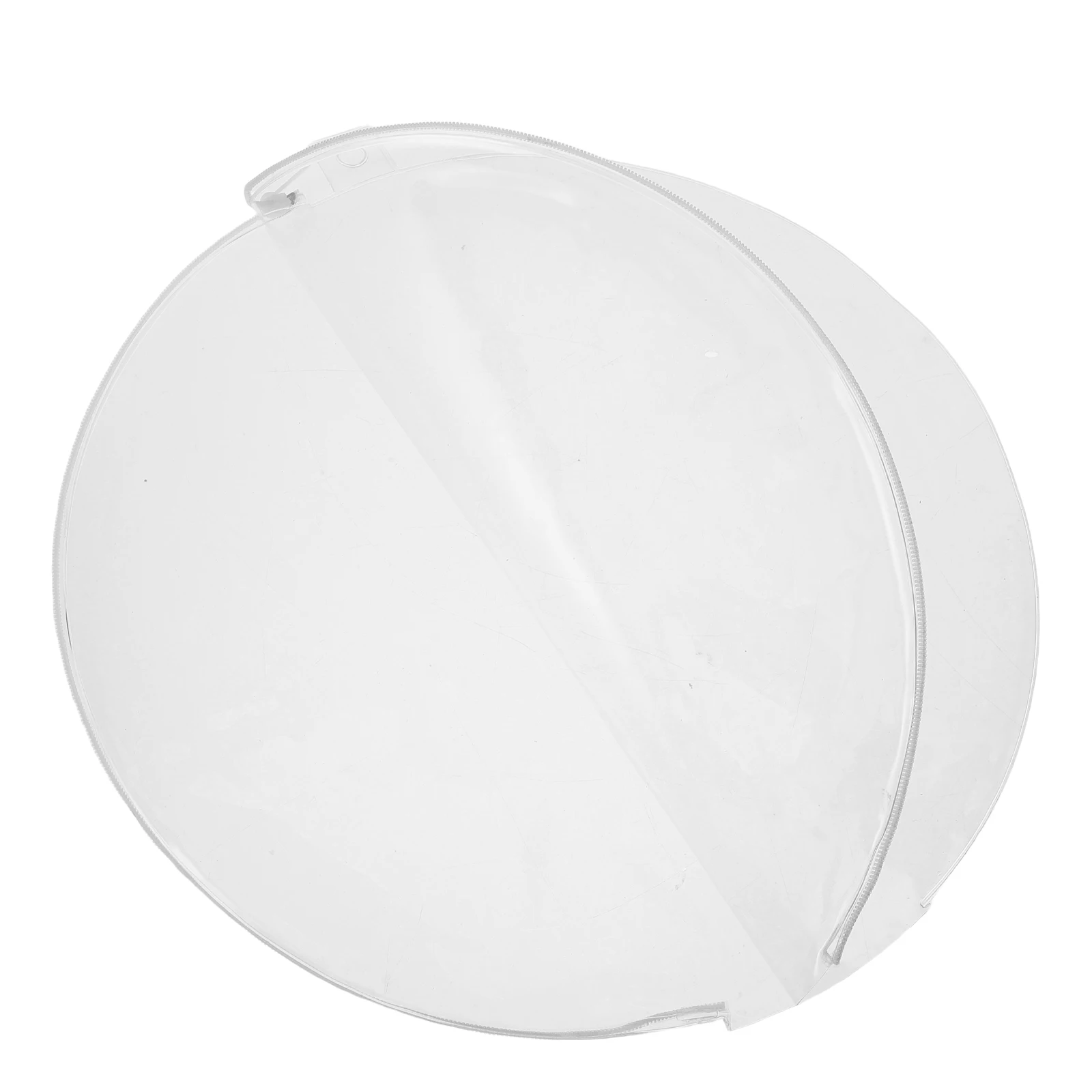 1pcs Round Fan Storage Bag 13"X12" Transparent Pvc Dustproof Hand Fan Protector Folding Pouch For Outdoor Travel Concert Event view 4