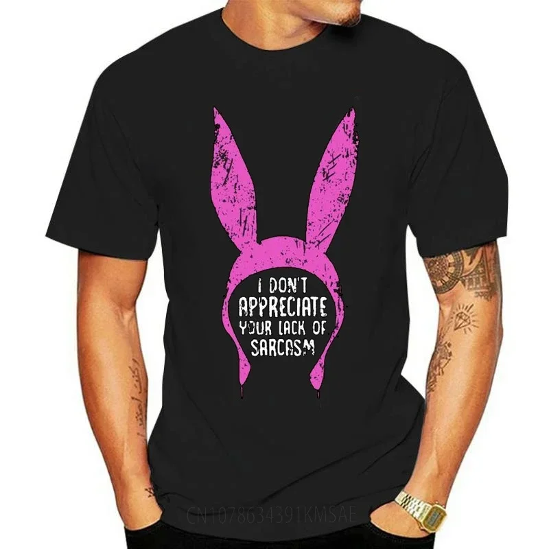 Bob Linda Tina Ruth Bob Gene Louise Belcher Burgers Tshirt Lack of Sarcasm Cartoon Rabbit Graphic Tshirts Adult Black Humor Tops