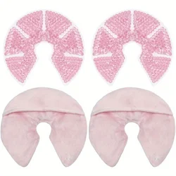 Large Gel Bead Breast Ice Packs - Hot/Cold for Pain Relief, Breastfeeding Essentials, -Grade PVC, Breast Cooling/Heat Pads,