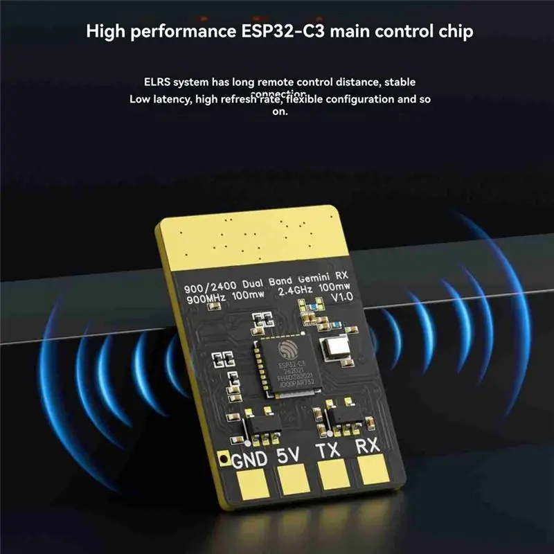 ELRS Receiver 915M/2.4G Dual-Band 100Mw Gemini Receiver RX Module ESP32-C3 Chip Forrc FPV Traversing Drones Parts