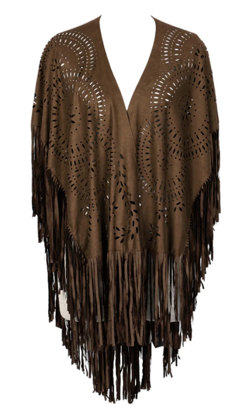 Shawl Summer New Women\'s Top Tassel Shawl Cape Ponchos