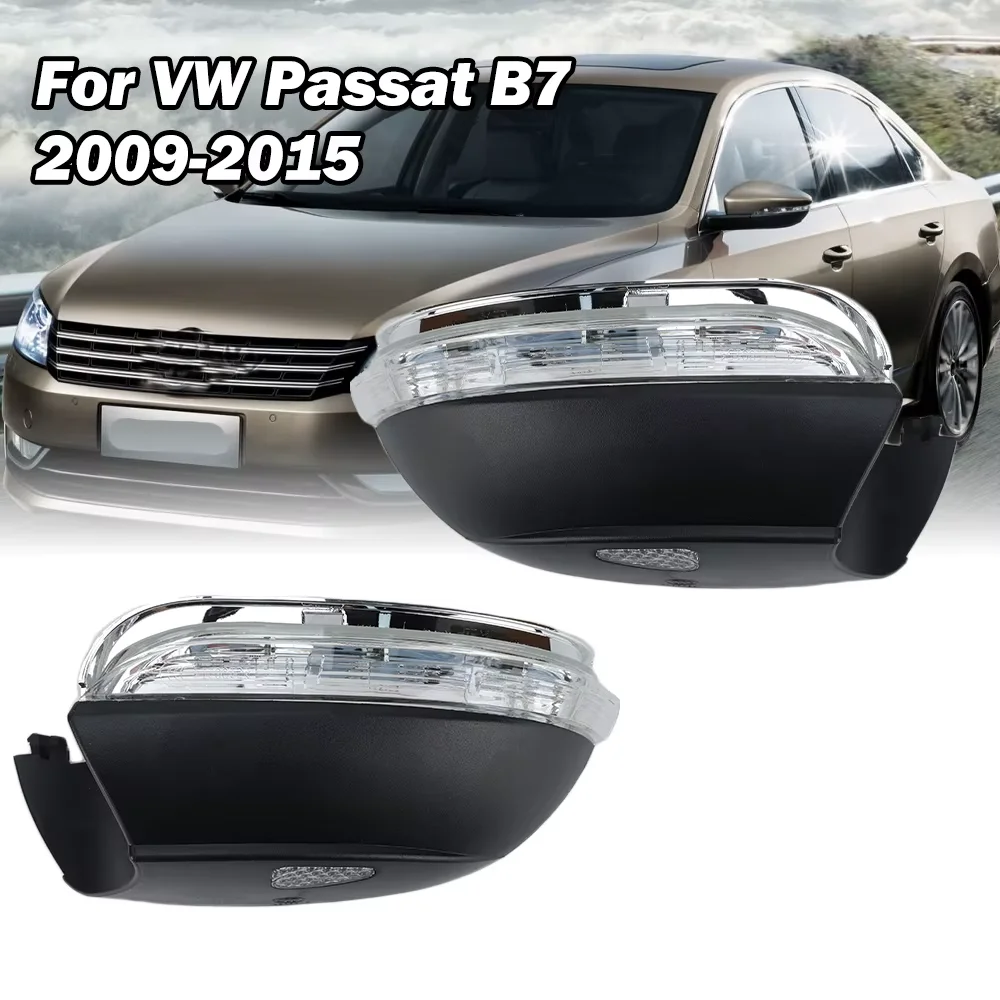 Зеркало заднего вида, указатель поворота для Volkswagen Jetta MK6 Passat B7 CC Beetle Eos Scirocco, светодиодный боковой светильник, крышка крыла, аксессуары