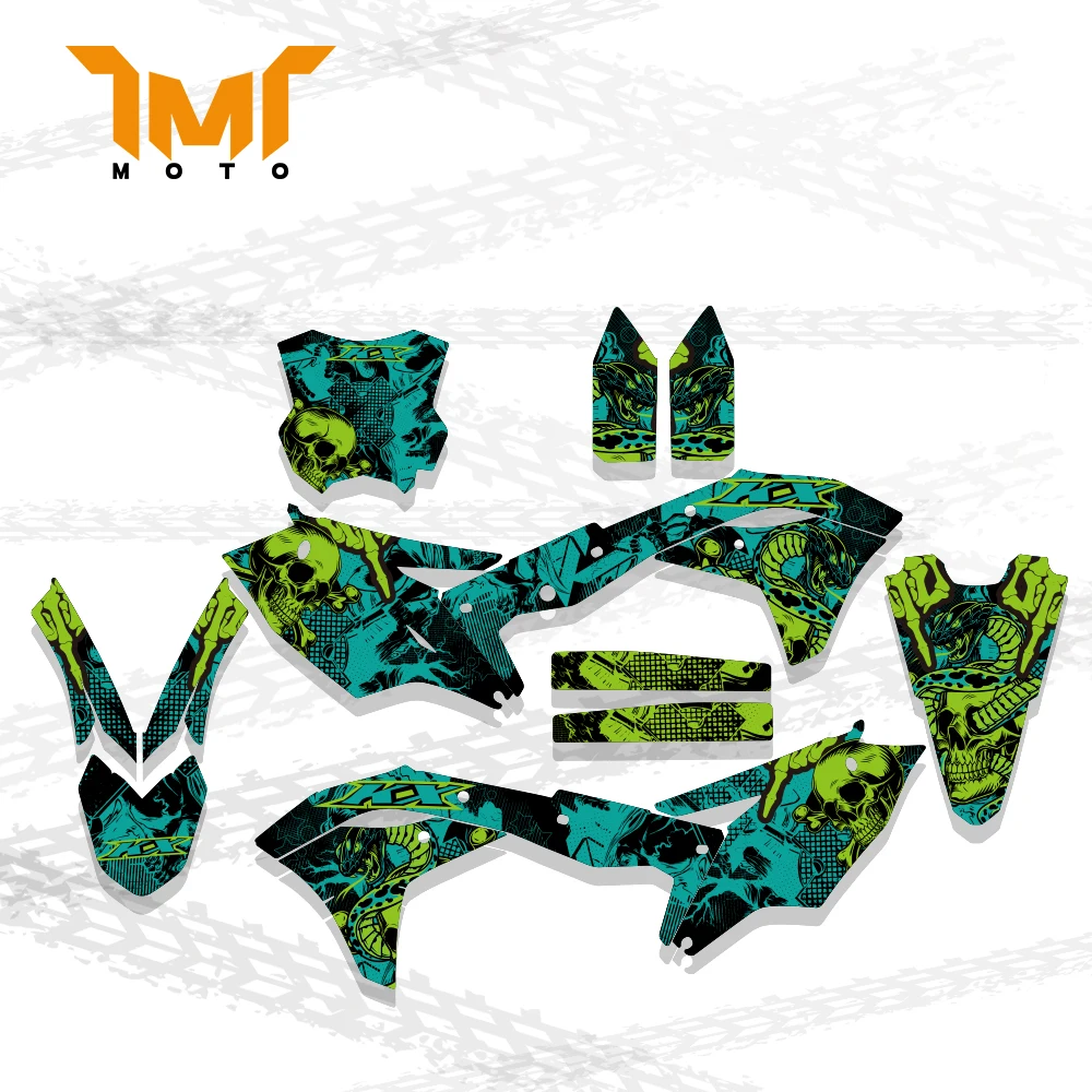 

For Kawasaki 2017-2020 KXF 250 KX 250F 2019 2018 Motorcycle Fairing Graphics Background Decals Sticker Kit Customize