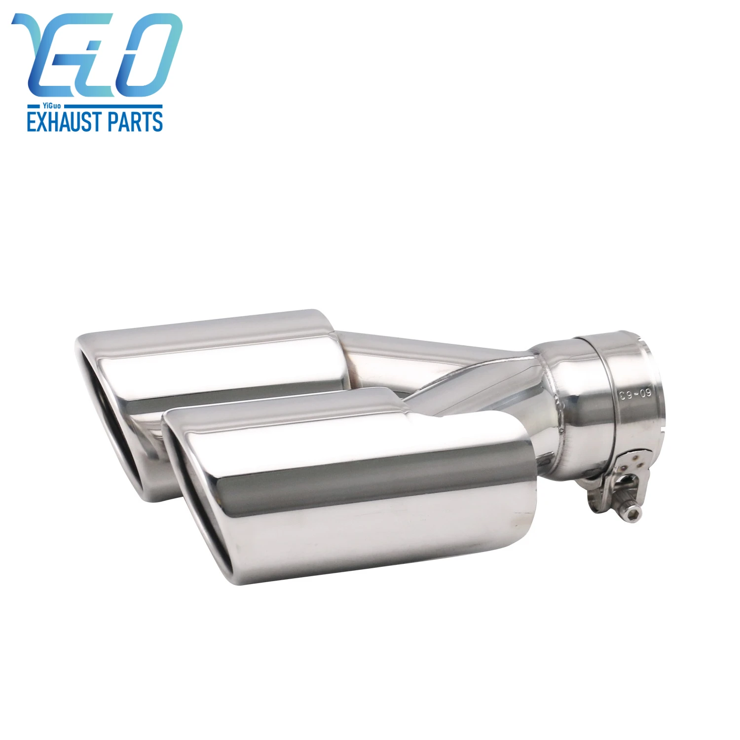 1 PCS Exhaust Tip Car Modify Double Outlet Exhaust Pipe Stainless Skew Automobile Exhaust Tailpipe Muffler