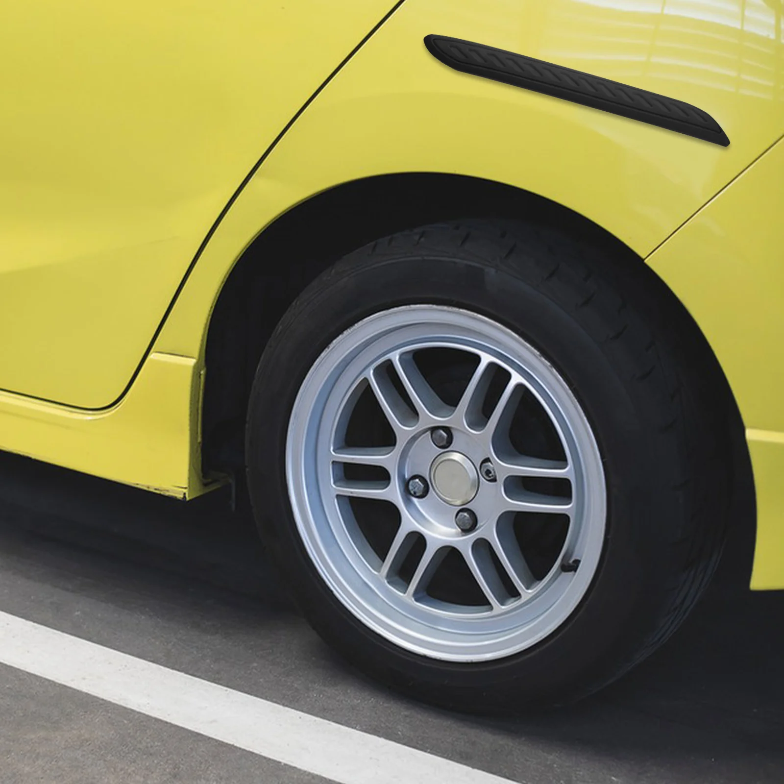 

2pcs Rubber Bumper Guard Anti Scratch Car Stickers Protector Trim Universal Fit Scratch Protection Strips For Suv Car Front