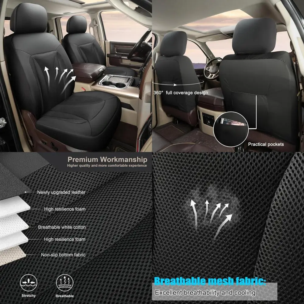 

CAR PASS Universal Cloth Butterfly Car Seat Covers Full Set, Embroidered Flower Waterproof Car Floor Mats Carpet, Butterflies St