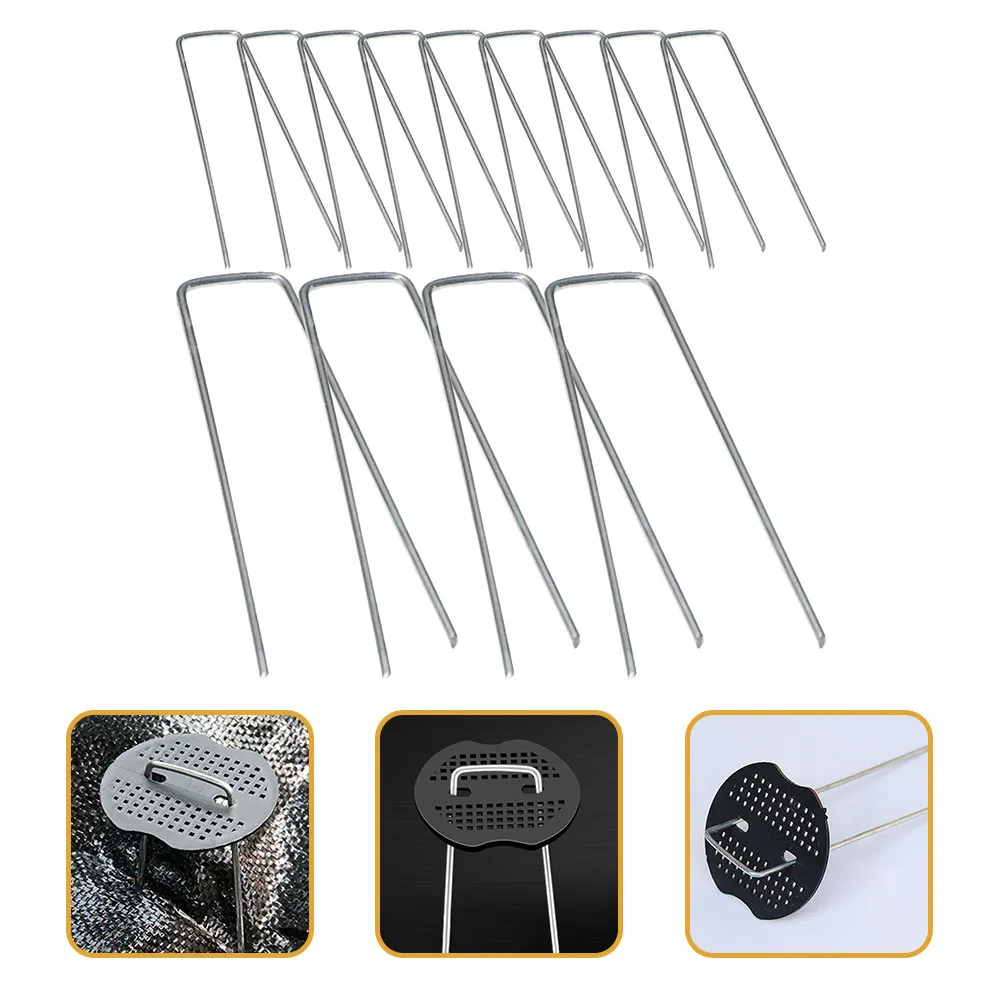 

25Pcs U-Shaped Garden Stakes Heavy Duty Ground Anchors for Tent Canopy Tarp Landscaping Artificial Lawn Fixing Outdoor DIY Use
