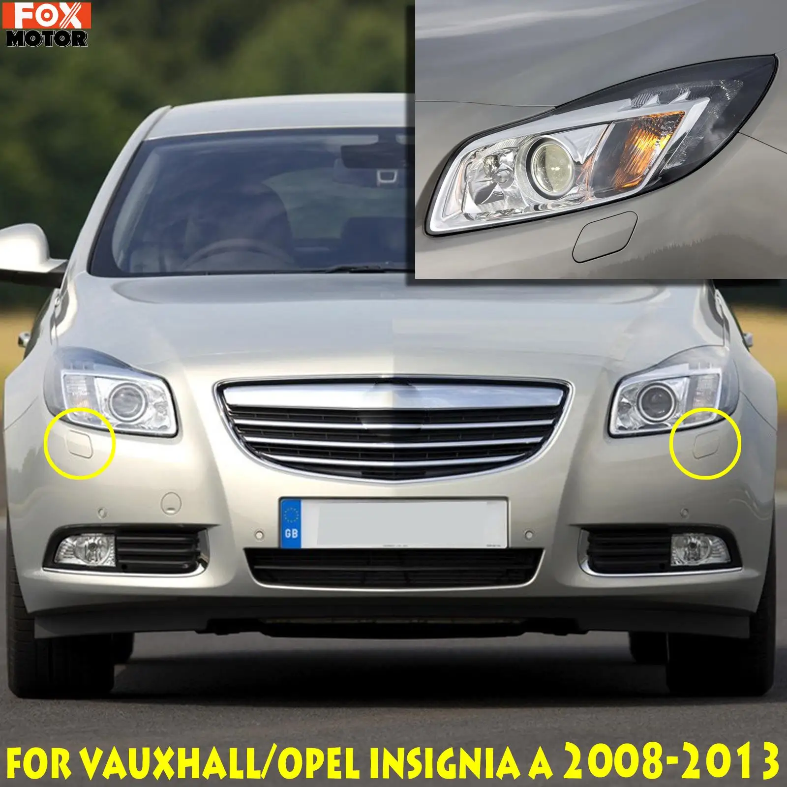 ل فوكسهول أوبل إنسيجنيا A 2008-2013 غطاء فوهة غسالة المصباح 20998581 غطاء المصد الأمامي RH LH غير مطلي 1452018 1452017 #6