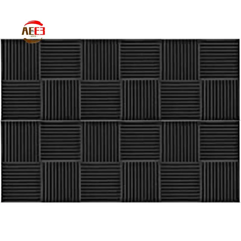 AEE3-24PCS Aislamiento acústico de espuma acústica Aislamiento acústico de pared para podcasts Reduce el ruido (30 x 30 x 2,5 cm)