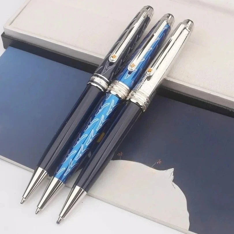 

Luxury Edition 163 Petit Prince MB Ballpoint Rollerball Pen Dark Blue Metal Resin Gel Fountain Pens for Writing Stationary