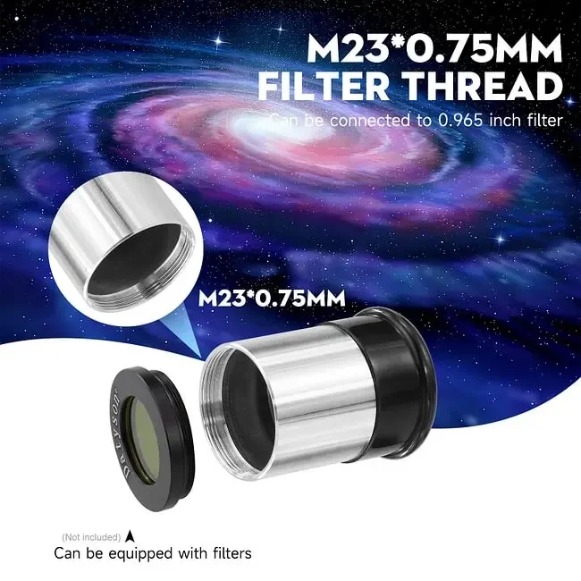 0.965 Inch Huygens Eyepiece Set H6mm H12mm H20mm Optical Glass Telescope Eyepiece for Lunar Planetary Deep Sky Observation