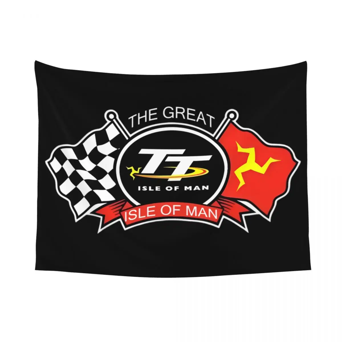 Isle Of Man Tt Motorcycle Race Tapestry Wall Hanging Hippie Polyester Tapestries Boho Wall Blanket Wall Decor 95x73cm