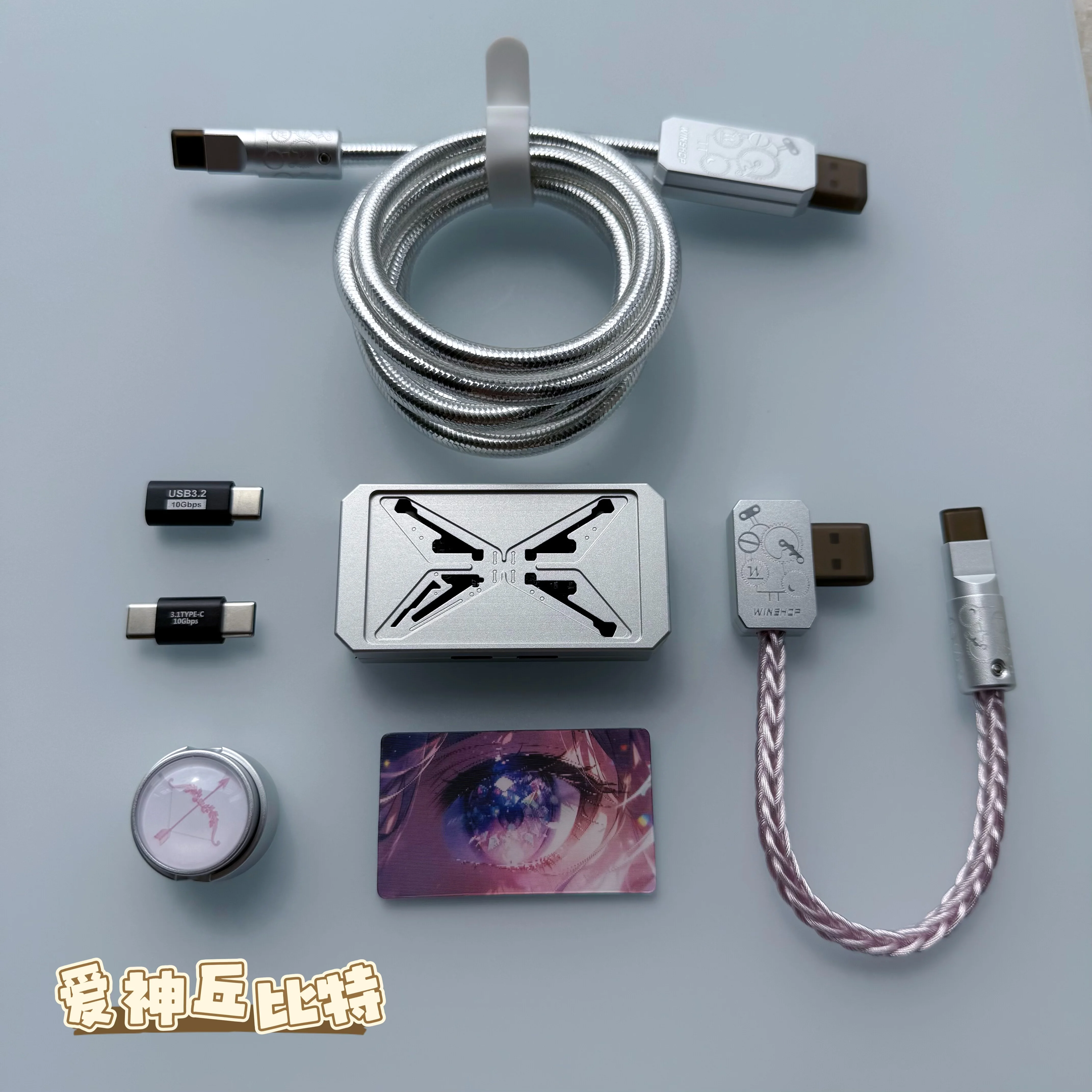 AngryMiao WINSHOP 4ポート フル8Kゲーミングケーブル ピンク WINSHOP 4-Port Full 8K Gaming Cable
