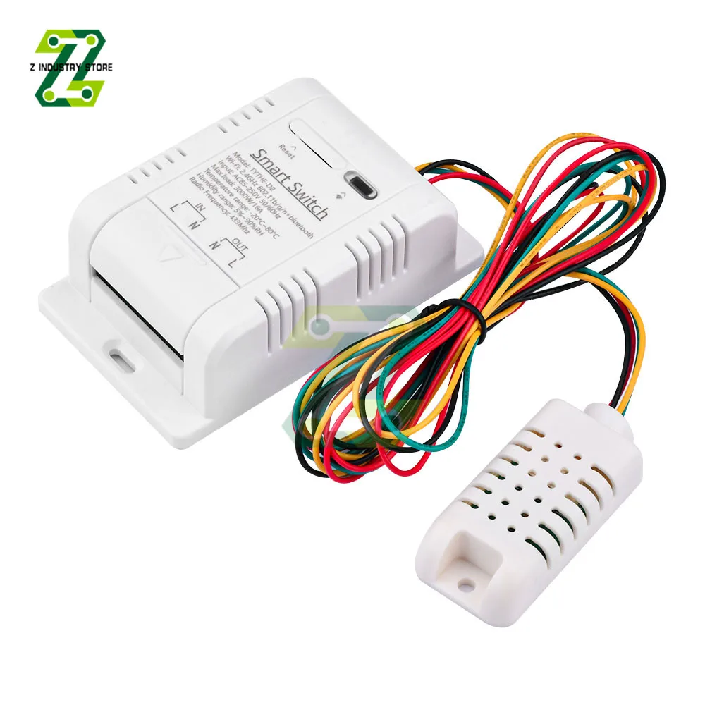 Smart Switch 16A Temperature and Humidity Monitoring WiFi Switch Wireless Control With 433Mhz Function