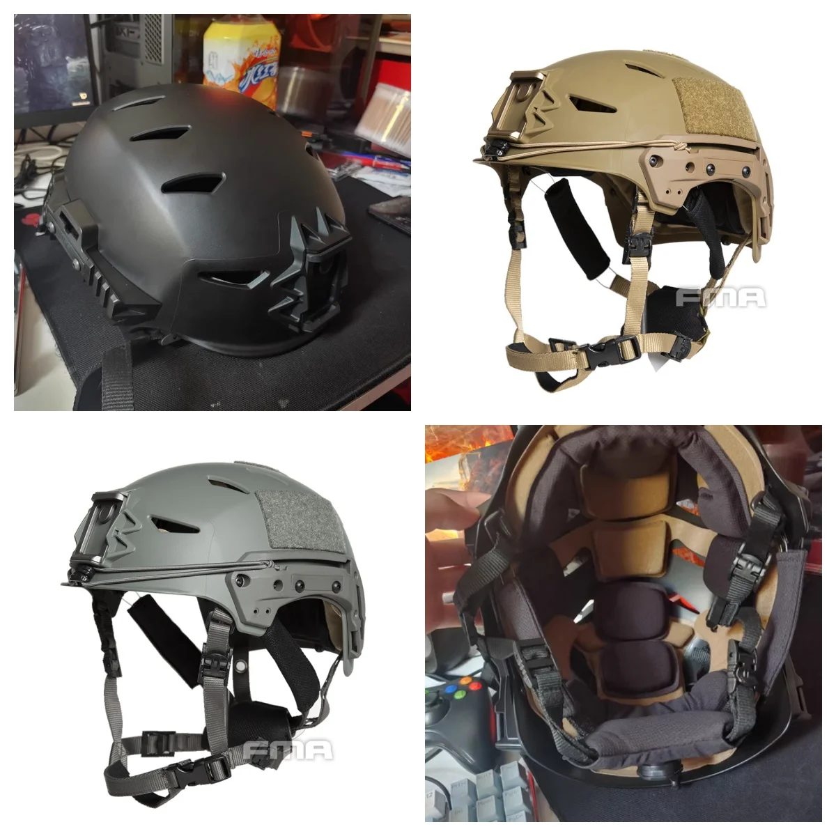 

NEW Outdoor Tactical MIC FTP BUMP Second-Generation Helmet EX Airsoft Simple System Helmet TB1044 BK/DE/FG