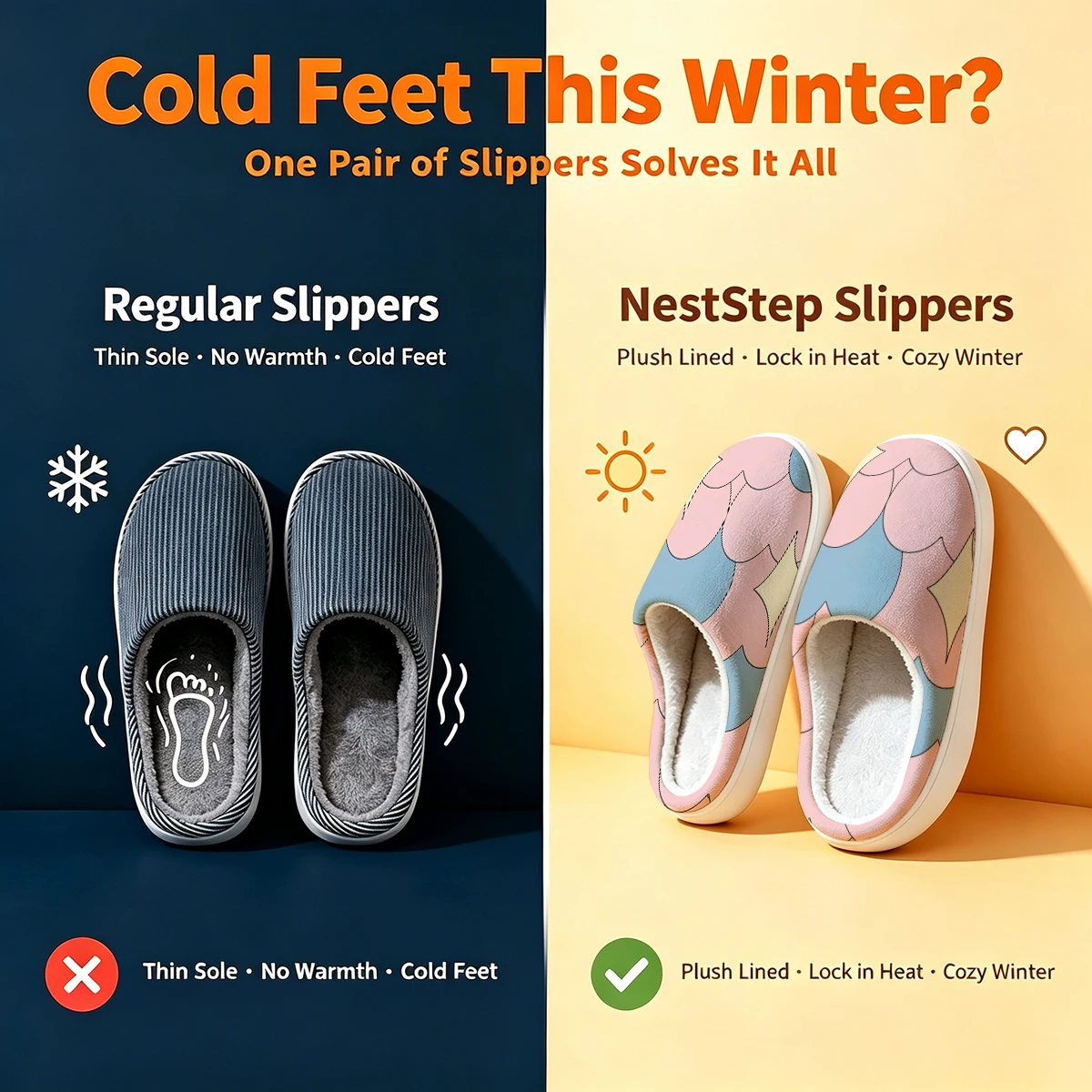 Pastel Heart Sparkle Christmas White Slippers Warm Plush Indoor Shoes Non-Slip Winter Slippers Family Holiday Gifts Soft view 5
