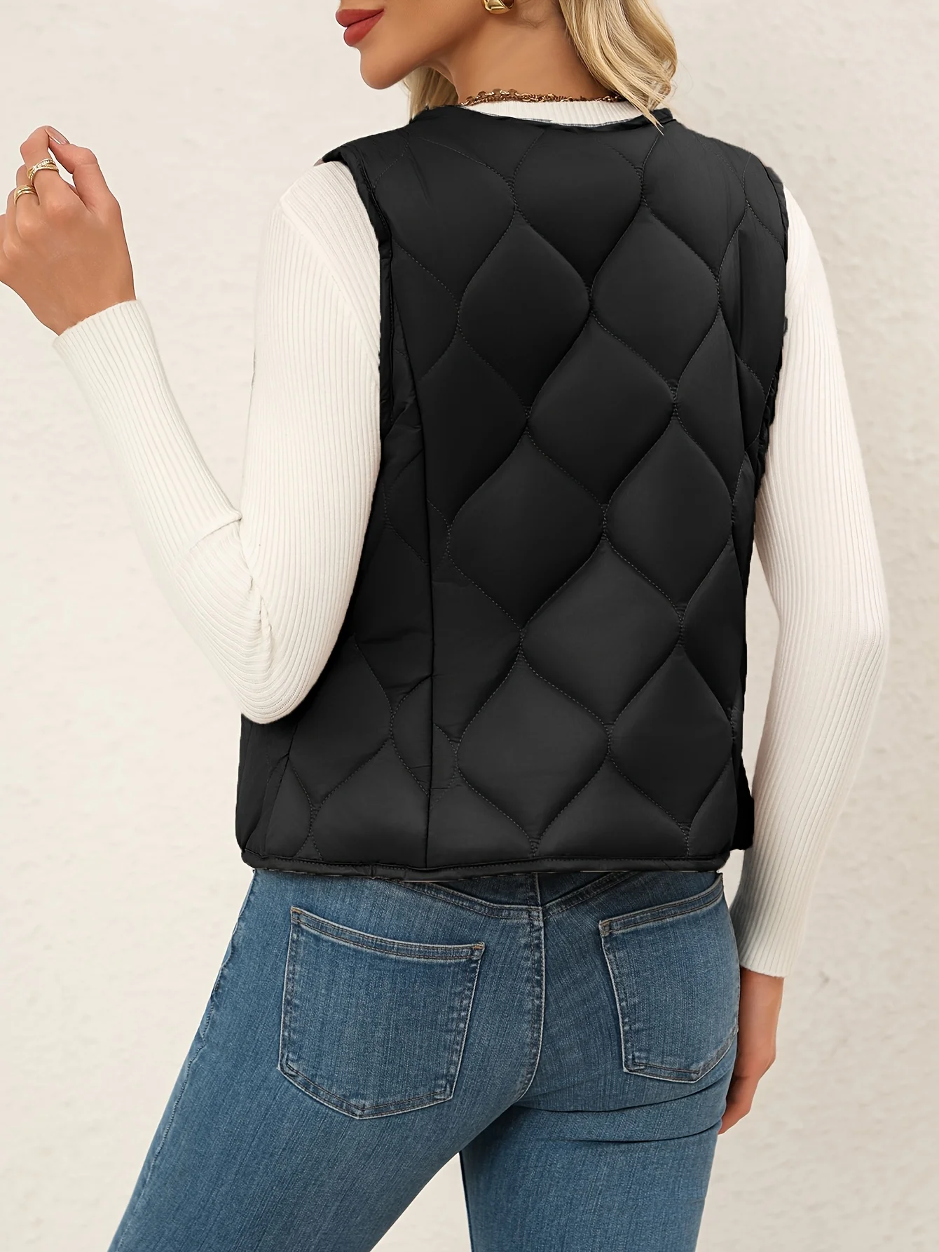 Women's Winter Thickened Warm Lining Vest Set Two-Piece Jacket for Cold Weather Comfort And Style