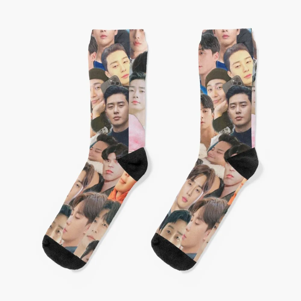 

Park Seo-joon collage Socks Warm Winter Woman Sock Funny Gifts