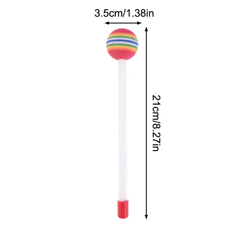 2Pcs Drum Sticks Round Felt Mallet Drum Sticks EVA Orff Hand Percussion Beat Rainbow Color Musical Instrument Accessories view 5