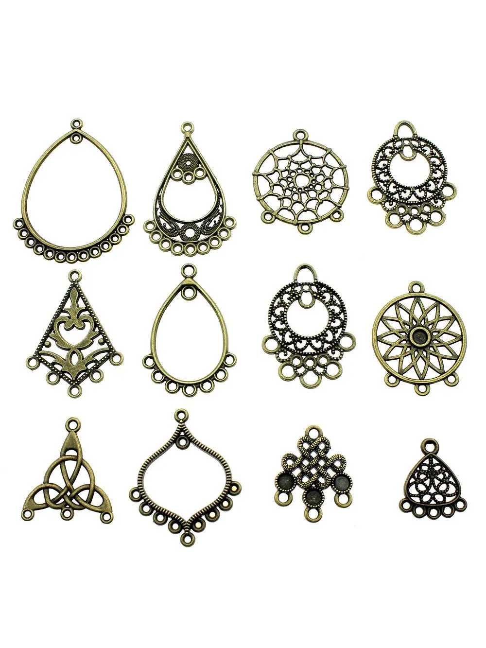 10 sztuk / partia Charms Dreamcatcher Antyczny Brąz Kolor Kolczyk Złącze Charms Zawieszki Do Tworzenia Biżuterii — zdjęcie 2
