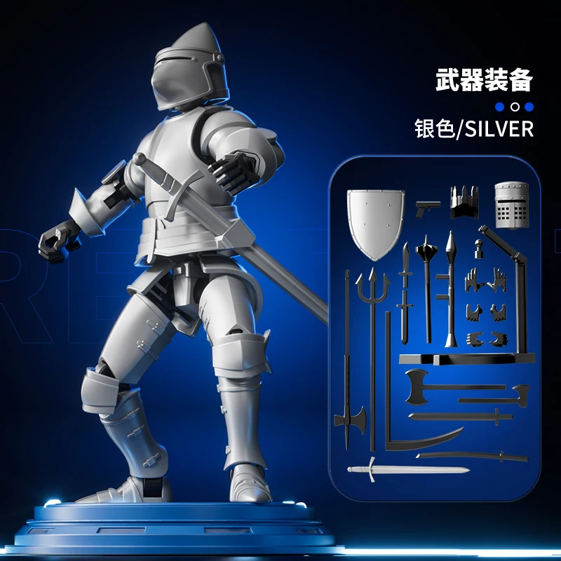 Figuras de acción de caballero Paladin 13, Robot Shapeshift móvil articulado, maniquí impreso en 3D, juguetes de ensamblaje de personajes, regalos para niños