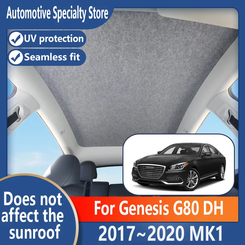 

For Genesis G80 DH 2017~2020 2019 18 MK1 Sunroof Insulation Visor Electrostatic Adsorption Suede Fabric Sun Protection Anti-UV