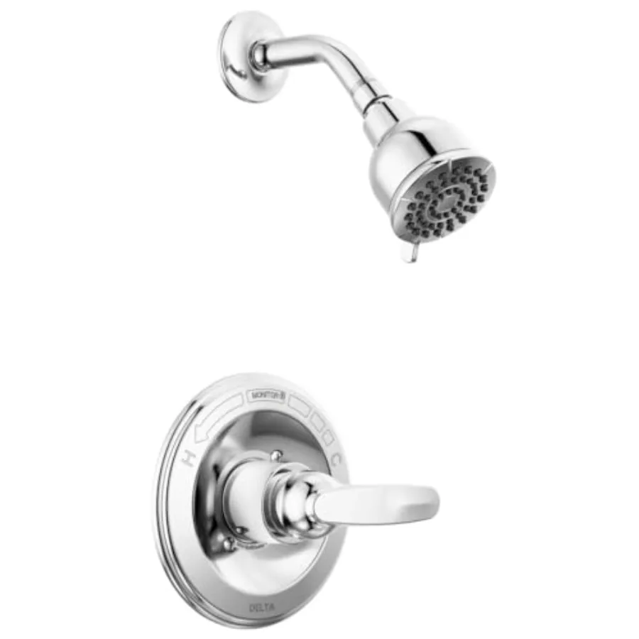 

Faucet Foundations 13 Series Single-Function Shower Trim Kit with Single-Spray Shower Head, Chrome BT1321 Valve Not Included