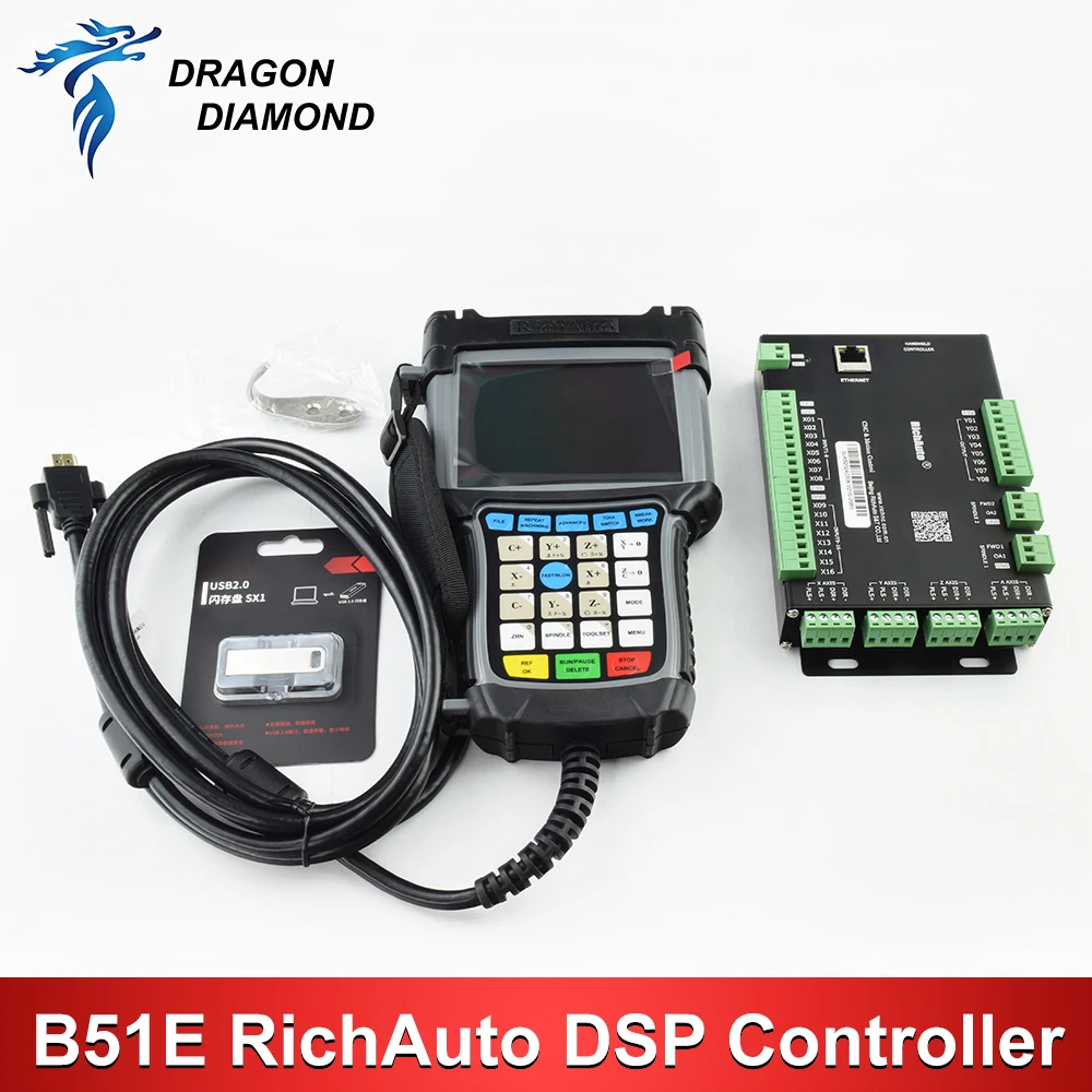RichAuto DSP B51 Controller CNC USB B51E Supporto controller a 3 assi Stepper per controllo router CNC