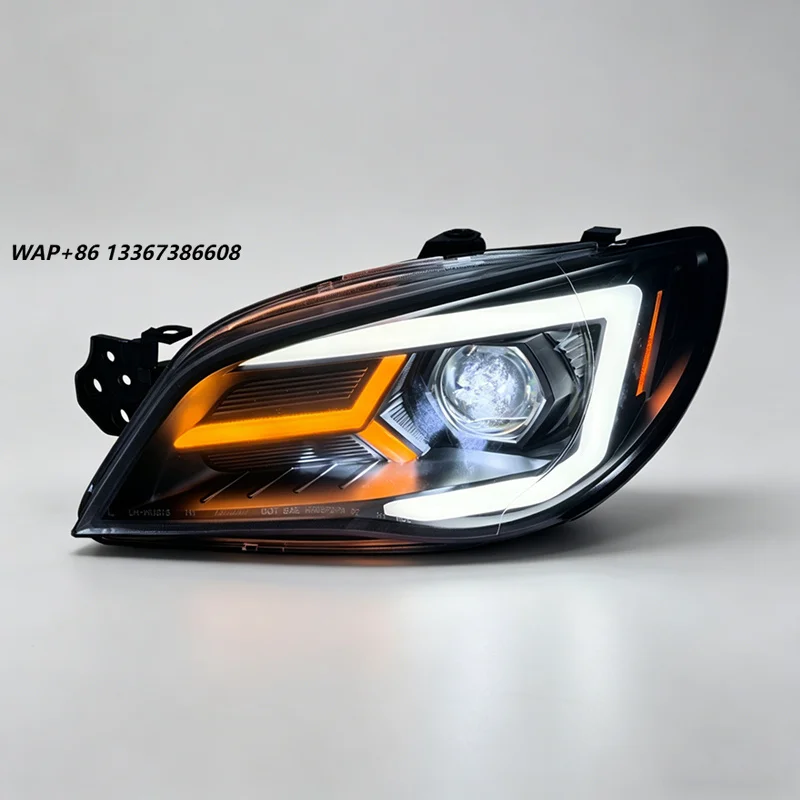 LED Headlights Assembly for Impreza 2006-2007 LED DRL Turn Signal Projector Lens Car Accessories Black Housing Headlamp