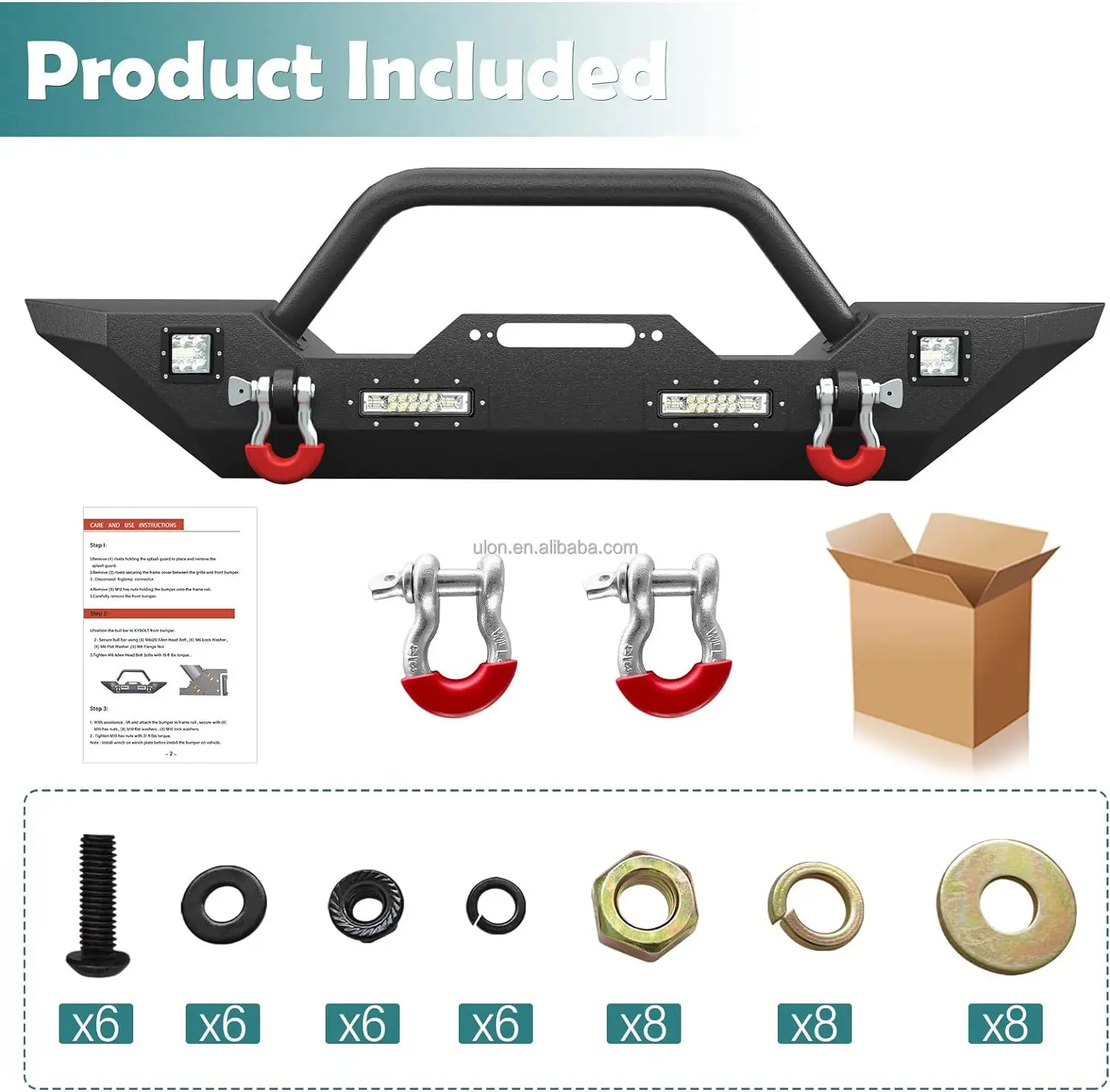 Factory Price OEM Front Bumper Fit 2007-2024 Jeep Wrangler JK JL JKU JLU & Gladiator JT Hight Quality Front Bumper