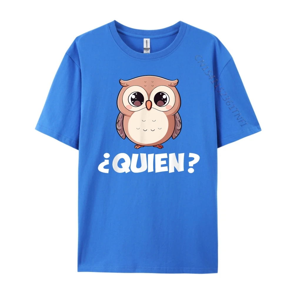 قمصان رجالي Quien Who Owl للمعلم الإسباني تي شيرت جرافيك تي شيرت رجل إبداعي #4