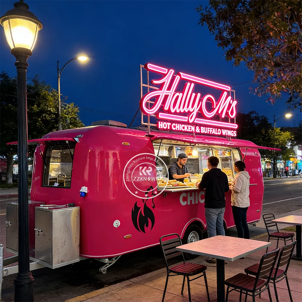 

Mobile Pizza Cake Hamburger Hot Dog Cart Food Truck Fully Equipped Concession Bakery BBQ Food Trailer With Full Kitchen