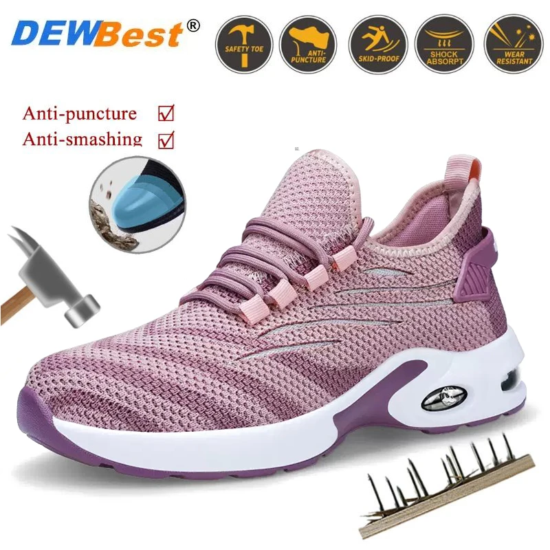 new-spring-and-autumn-lightweight-fashion-women's-high-top-safety-shoes-anti-smash-anti-puncture-wear-resistant-work-shoes