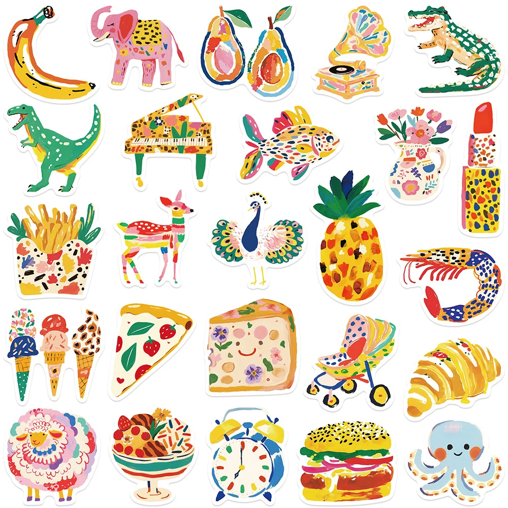 10/30/50pcs Creative Children Painting Graffiti Stickers for Stationery Phone Suitcase Bike Cute Cartoon Decoration Sticker Toys
