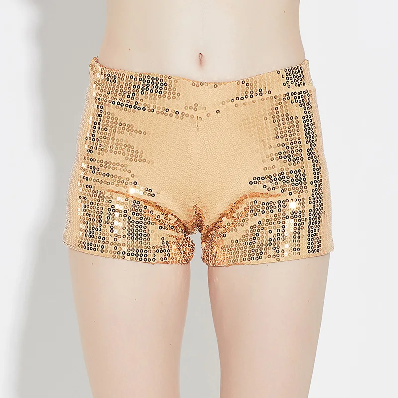 High-elastic shorts sequins stage costumes performance clothing jazz dance costume adult female