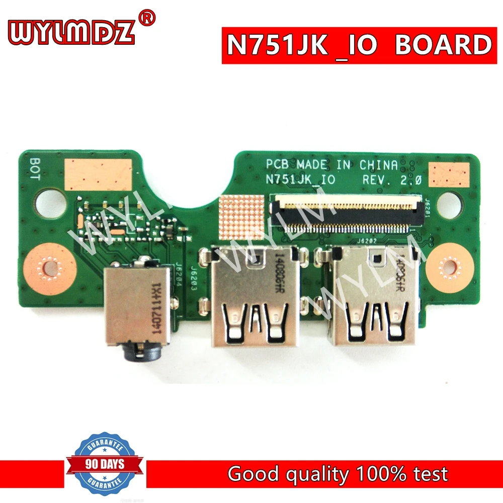 N751JK _IO  BOARD REV2.0 For ASUS N751 N751J N751JK N751JX N751JV Laptop Audio usb IO board