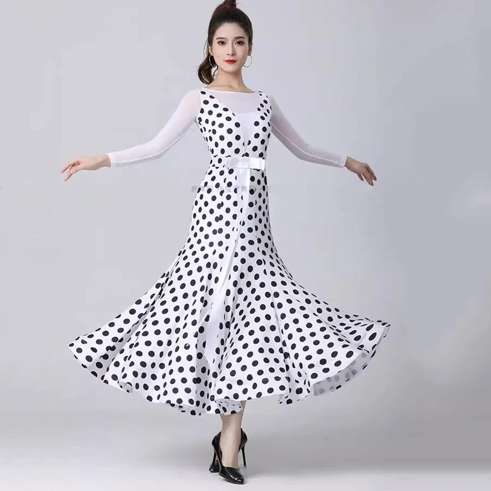 

Elegant Ballroom Dance Dress For Women National Standard Waltz Dancing Clothes Big Swing Tango Modern Performance Stage Costume