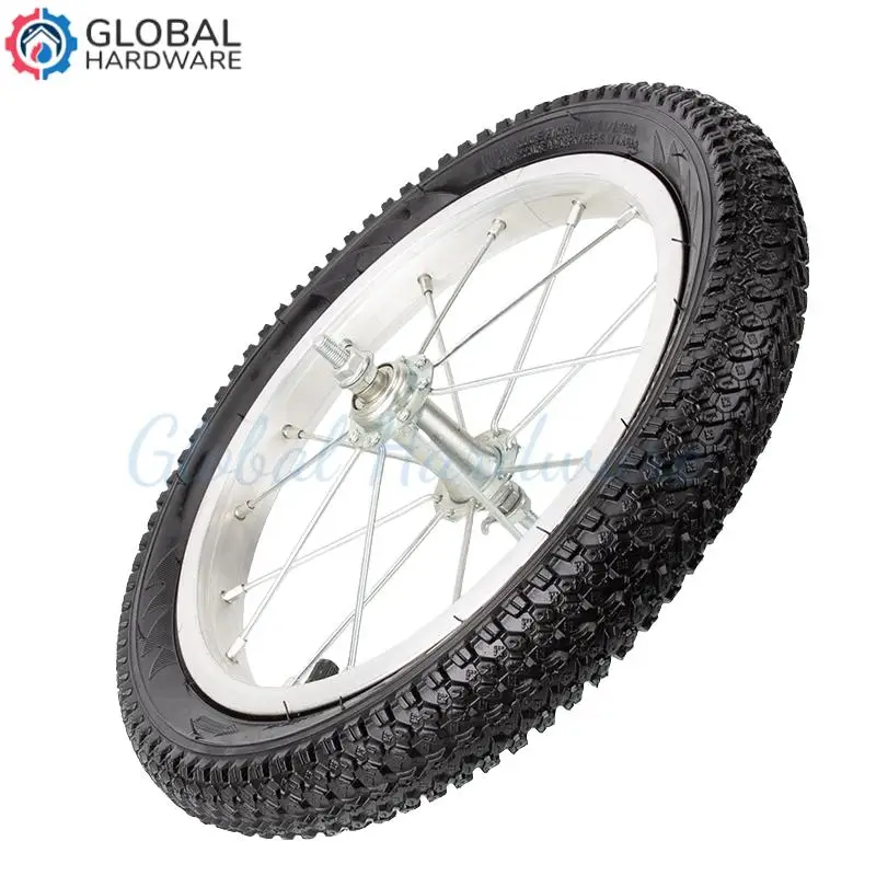 عجلات دراجة للأطفال مقاس 14 بوصة مزودة بحواف من الألومنيوم - عجلات وإطارات أمامية وخلفية
