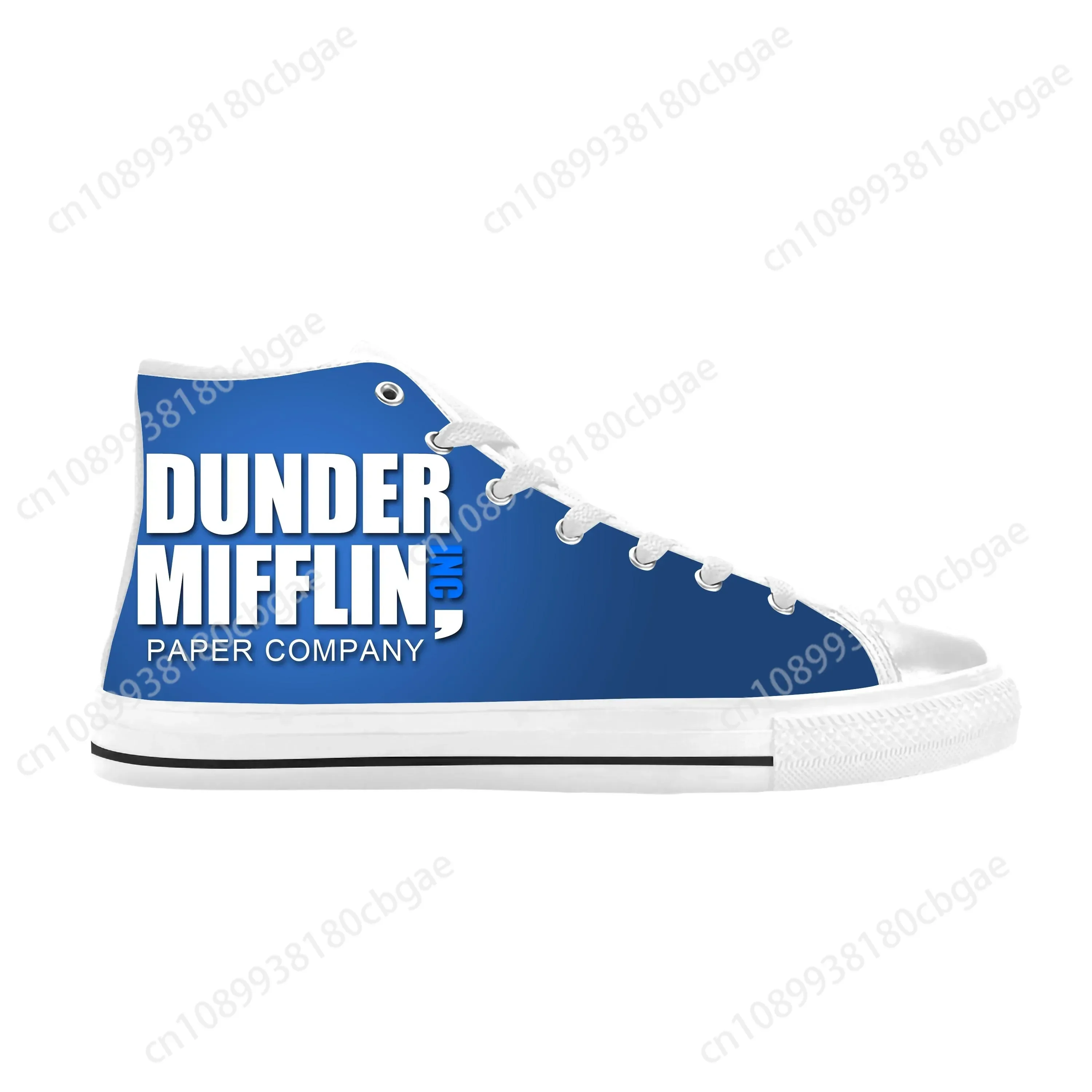 The Office TV Show Dunder Mifflin Paper Company Casual Cloth Shoes High Top Comfortable Breathable 3D Print Men Women Sneakers