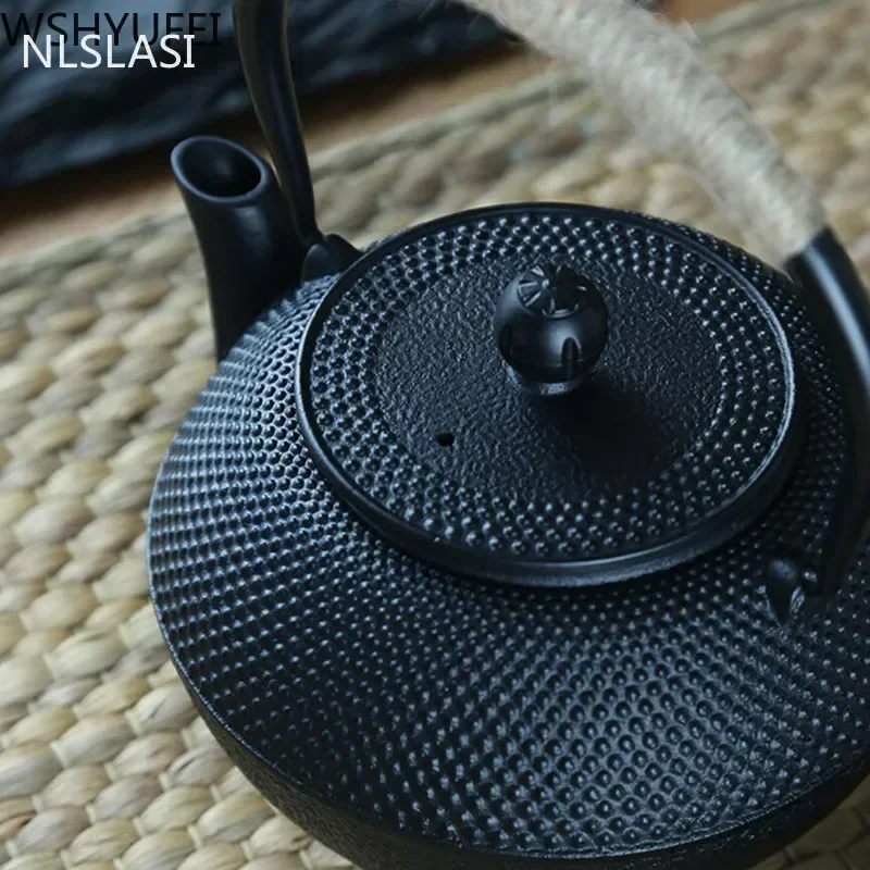 NLSLASI Cast Iron Tea Pot Stainless steel filter Cast Iron Teapot for Boiling Water Oolong Tea Home Induction Cooker Tea Kettle