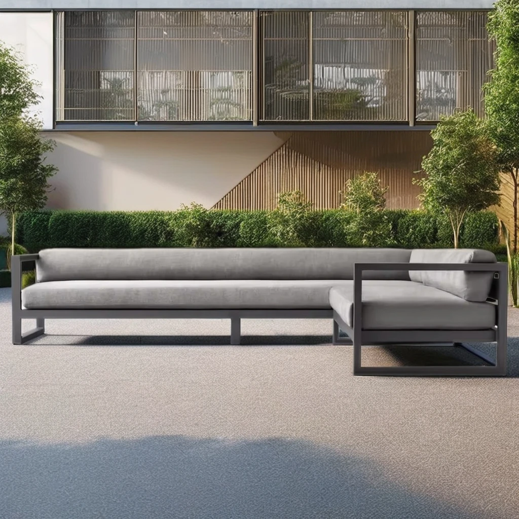 

Modern Design Courtyard Garden Sofa Hotel Pool Sofa Set Outdoor L-shaped Sofa Combination Manufacturer