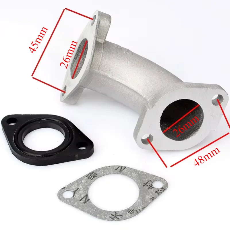 26MM Intake Manifold Kit With Gasket 50CC 70CC 90CC 110CC 125CC 140CC 150CC 160CC Kazuma Meerkat 50 Falcon