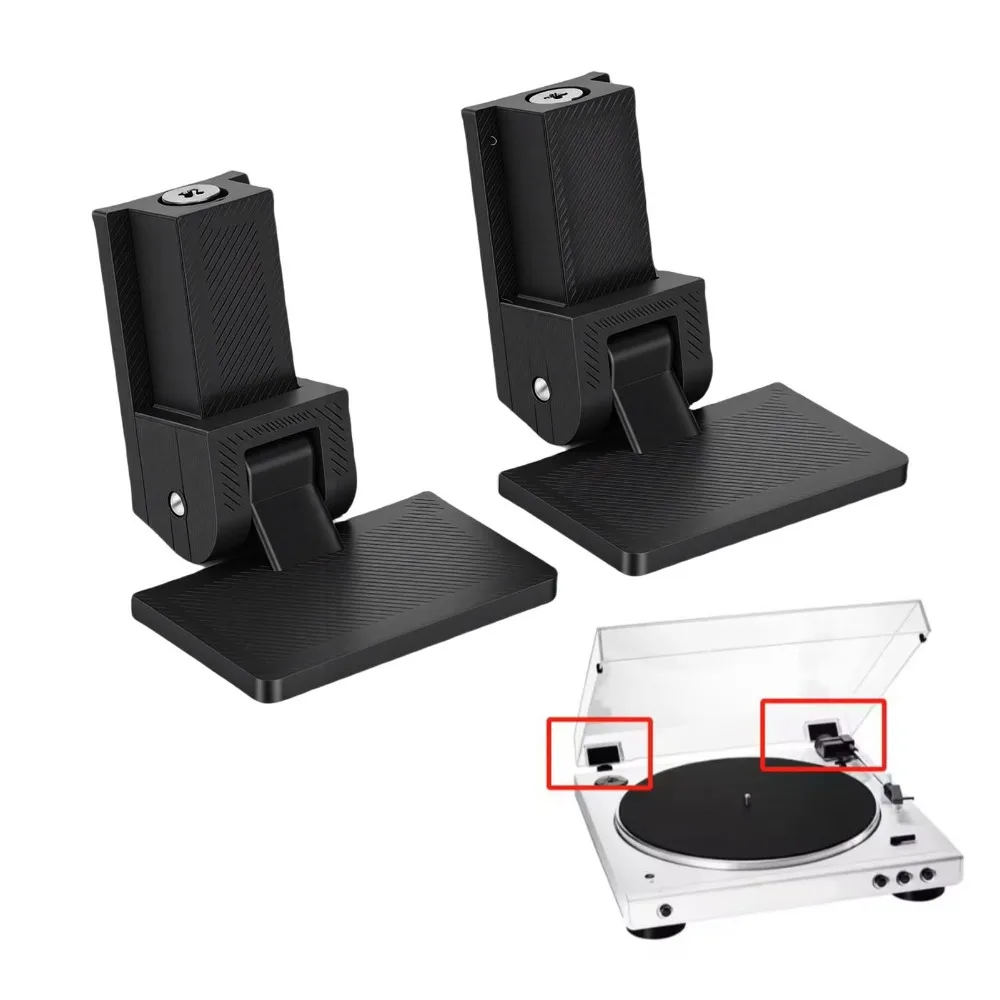 1pair Replacement ABS Support Hinge Sturdy Black Turntable Dust Cover Hinges Record Player Lid Hinges Turntable