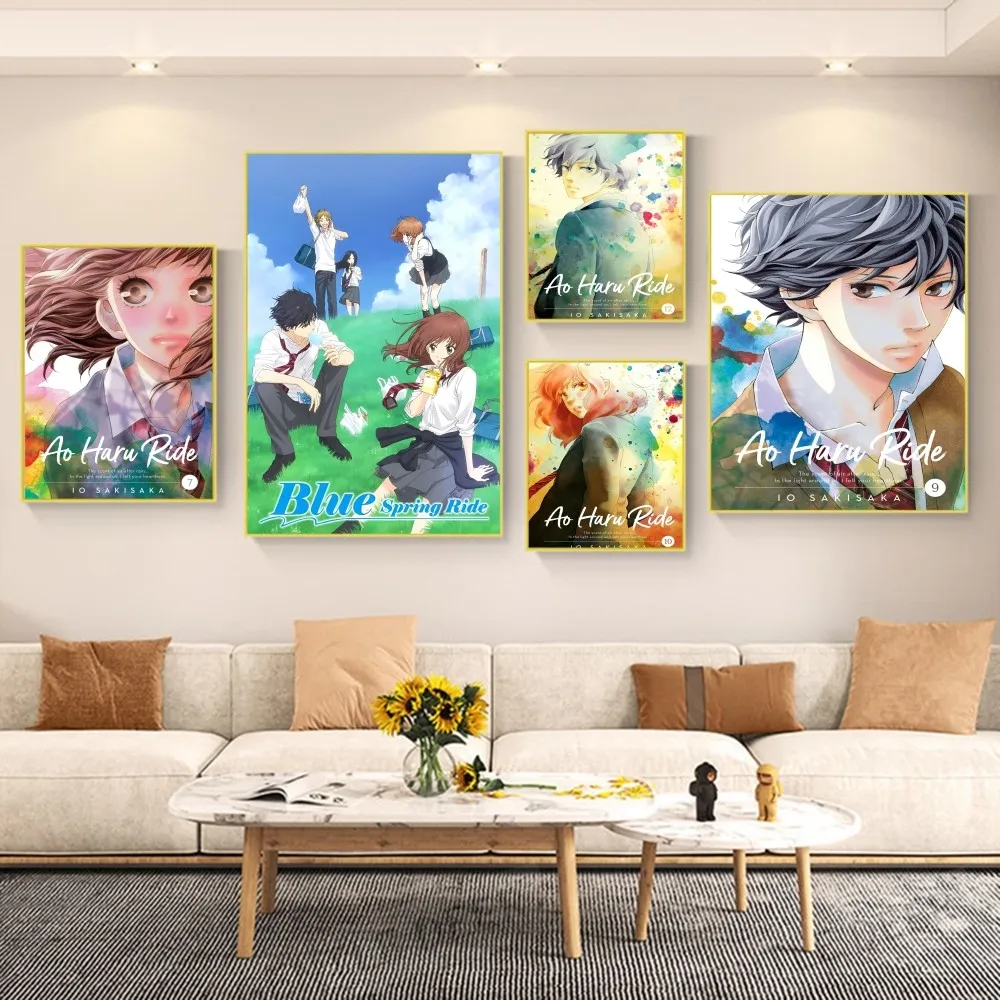 Blue Spring Ride Classic Vintage Posters HD Quality Wall Art Retro Posters for Home Room Wall Decor