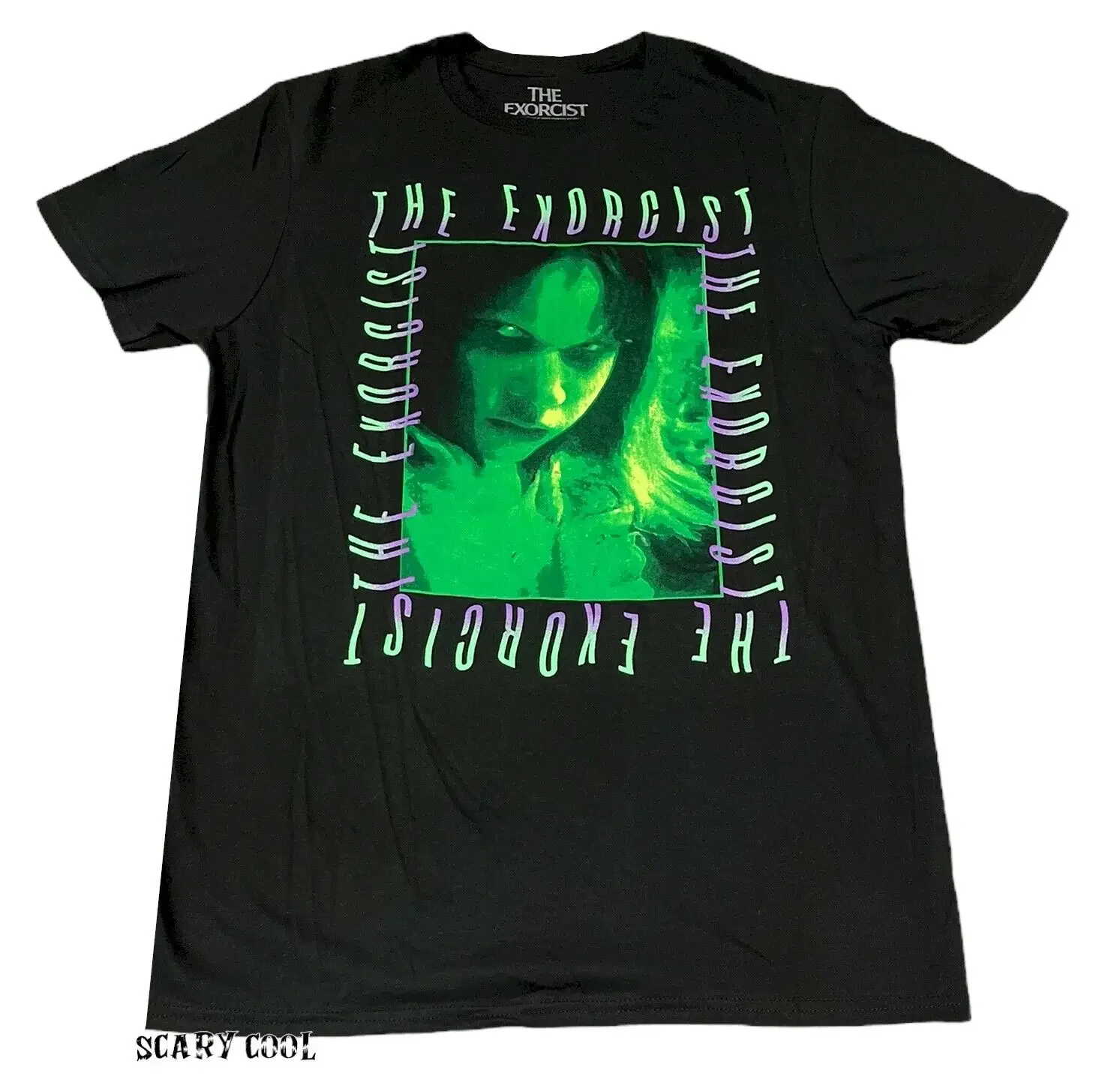 جديد طارد الأرواح الشريرة ليندا بلير 1973 فيلم الرعب الأسود رجل خمر تي شيرت