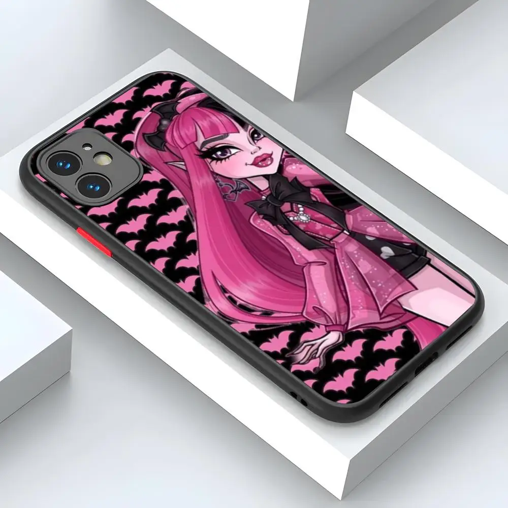 Phone Case create For iPhone M-Monster 15 14 12 13 11 High Skull Anime Pro Max XR XS Max Mini X 7 8 Plus matte shell Cover